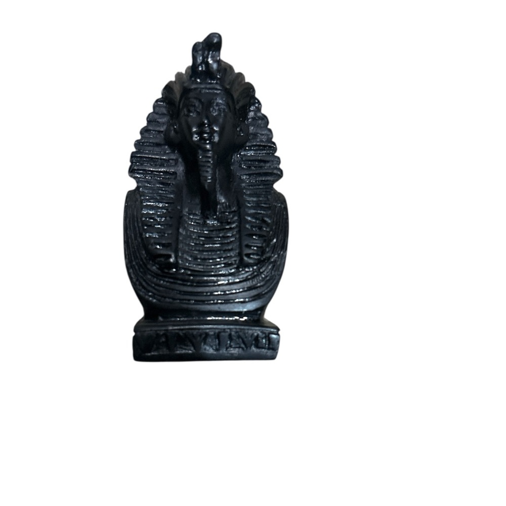 Vintage King Tut Figurine Souvenir Black Pharaoh Bust Figurine
